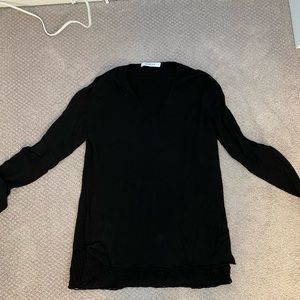 KOKUN Black Mesh Neck Sweater
